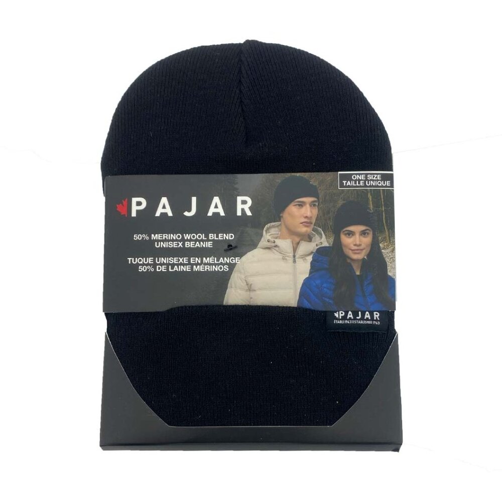 Pajar | Merino Wool Blend | Black | Lightweight | Unisex Beanie / One Size **NEW